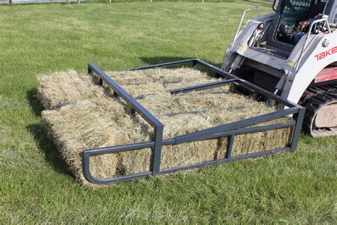 skid steer square bale accumulator|Hay Accumulator Grapple .